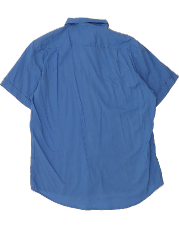 IZOD Mens Short Sleeve Shirt Large Blue Cotton Vintage Izod and Second-Hand Izod from Messina Hembry 