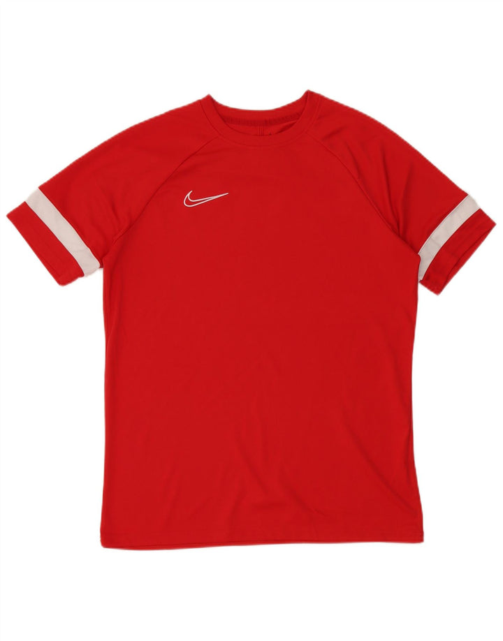 T-shirt Nike Dri Fit da uomo, grande, in poliestere color block rosso