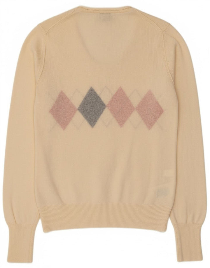 Maglione da donna con scollo a V Henry Cottons IT 46 grande bianco sporco