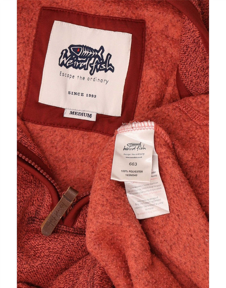 Felpa con collo con zip da uomo Weird Fish Maglione in poliestere chiazzato rosa medio