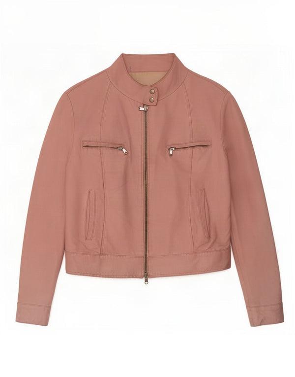 Giacca da corsa in pelle da donna Wanted IT 48 XL Rosa