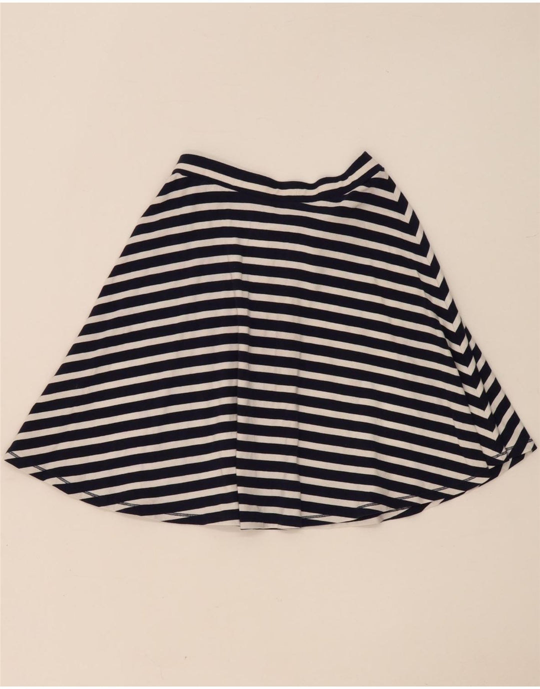 Gonna a trapezio da donna Superdry media W28 cotone a righe blu navy