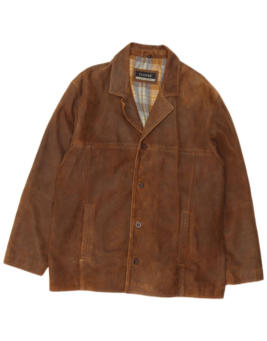 Giacca in pelle uomo TRAPPER IT 56 3XL Pelle Marrone