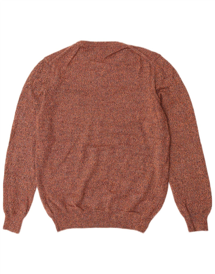 Lyle & Scott Uomo Maglione Girocollo Maglione Grande Lana Maculata Marrone