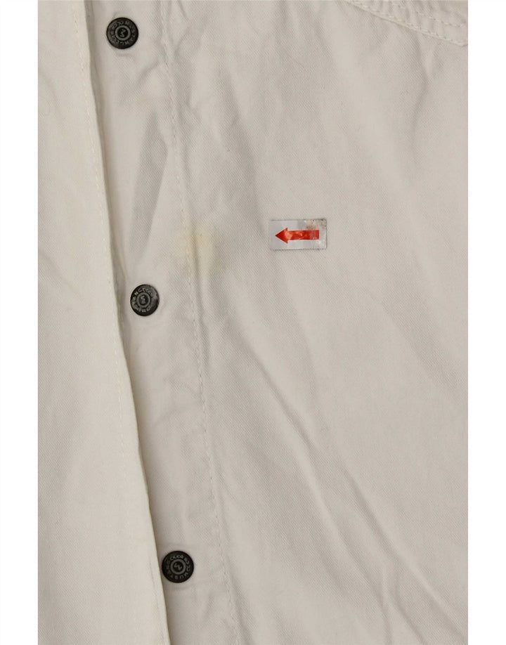 Camicia a maniche corte da uomo Mustang XL Bianca