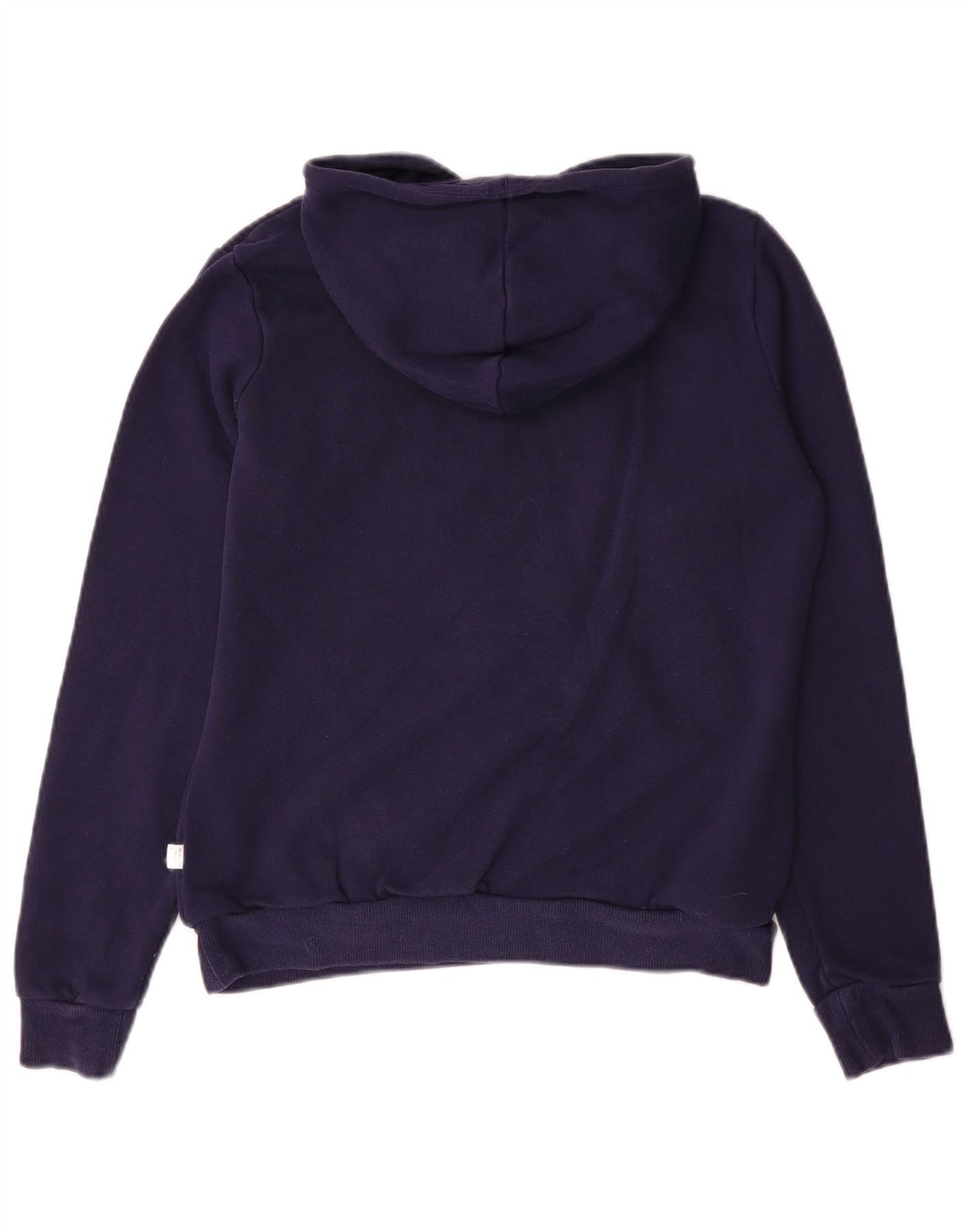 PUMA Felpa con cappuccio grafica da donna UK 12 Medium Blu Navy Poliestere