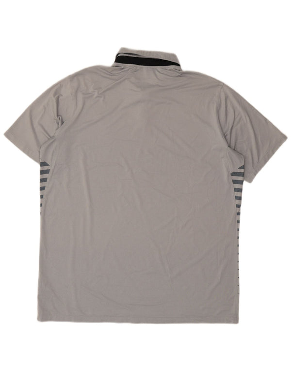 Polo Nike da uomo Dri Fit XL in poliestere a righe grigie