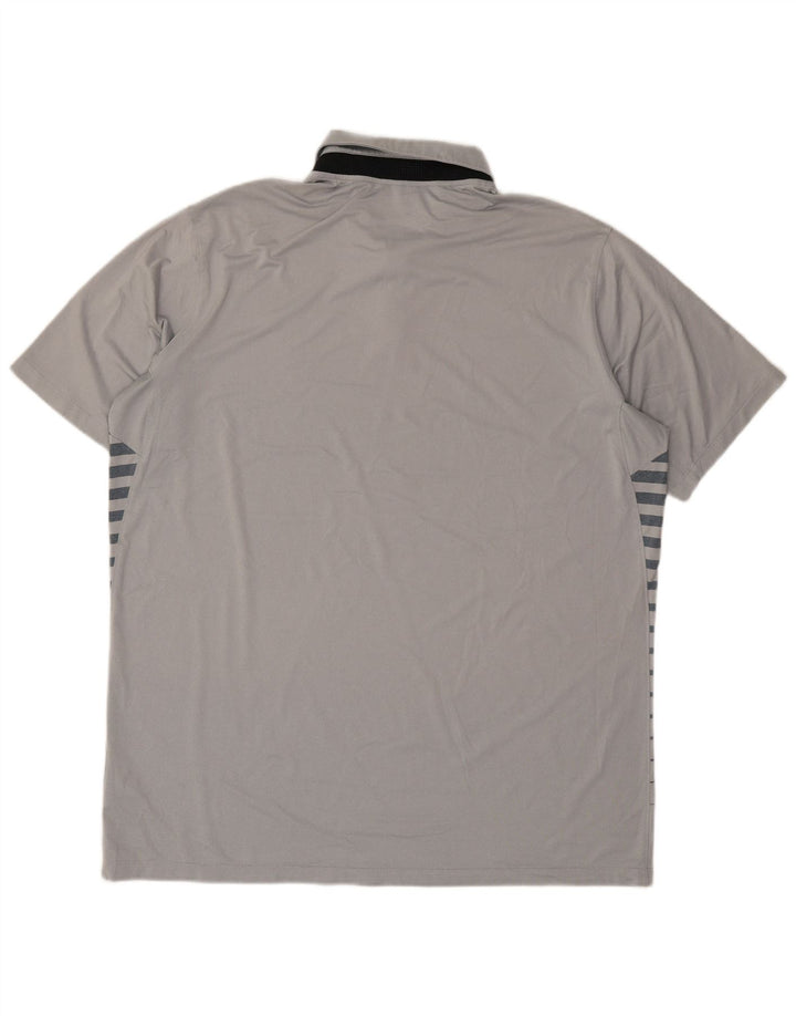 Polo Nike da uomo Dri Fit XL in poliestere a righe grigie