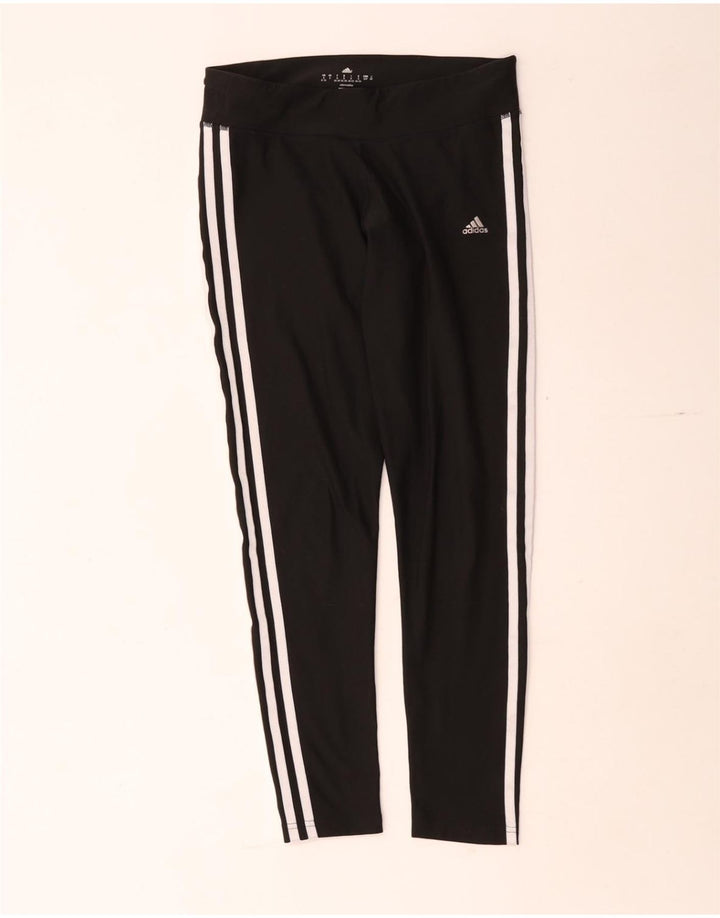 Leggings corti da donna Adidas UK 8 piccoli poliestere nero