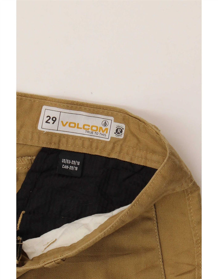 Pantaloncini chino da uomo Volcom W29 piccoli in poliestere kaki