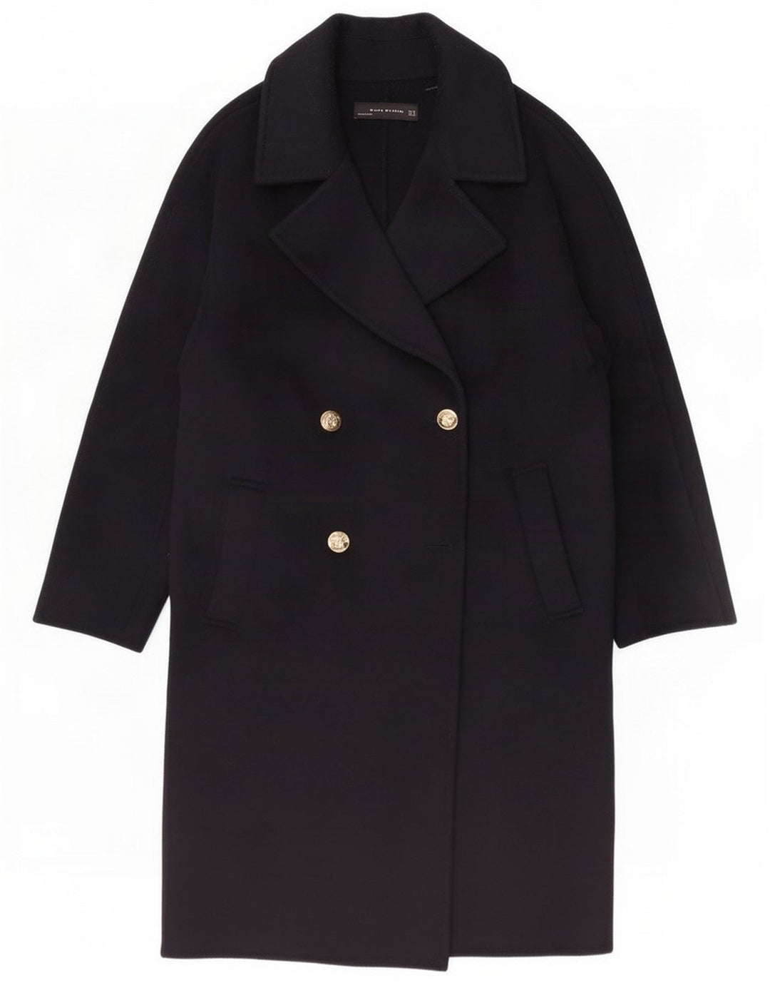 Cappotto doppiopetto da donna Zara UK 14 Medio Blu navy