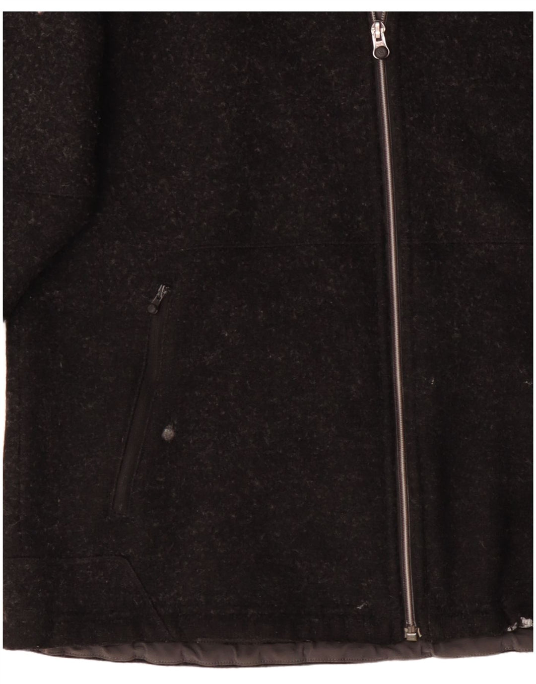 THE NORTH FACE Maglione cardigan con cappuccio da uomo UK 40 Large Grey Wool