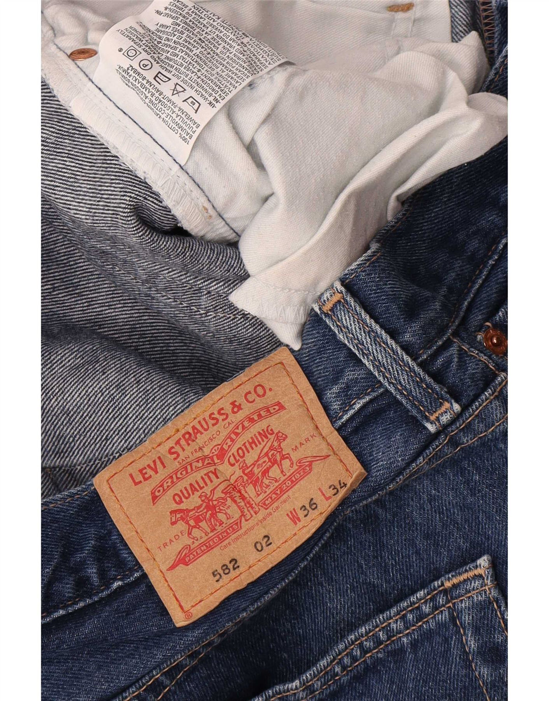Levi's Uomo 582 Jeans dritti W36 L34 Cotone blu navy