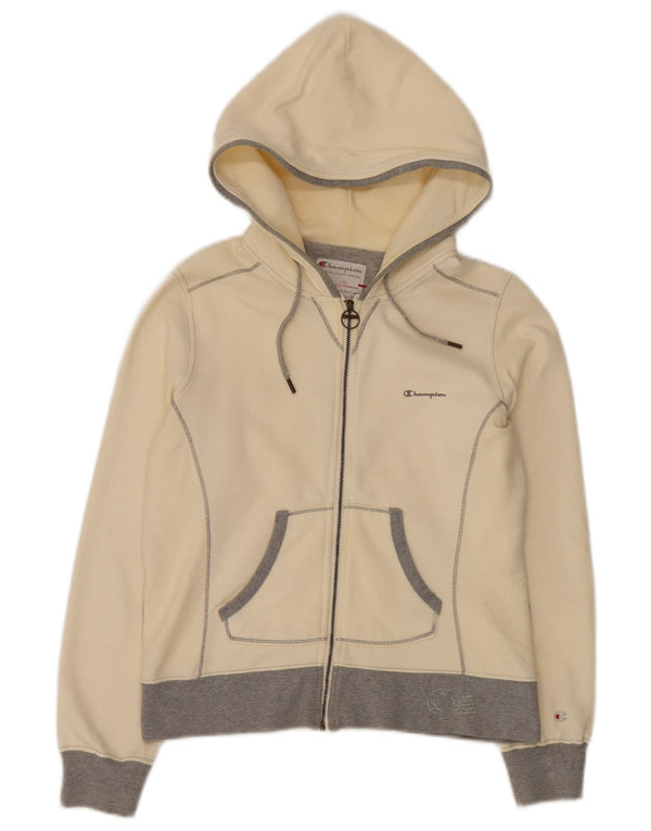 Felpa con cappuccio e zip Champion Heritage Classics da donna UK 10 Small Giallo