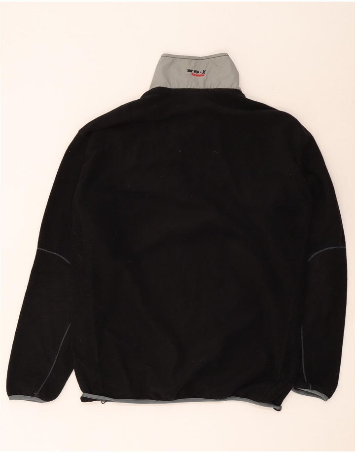Maglione in pile da uomo North Sails con zip e collo XL in poliestere color block nero