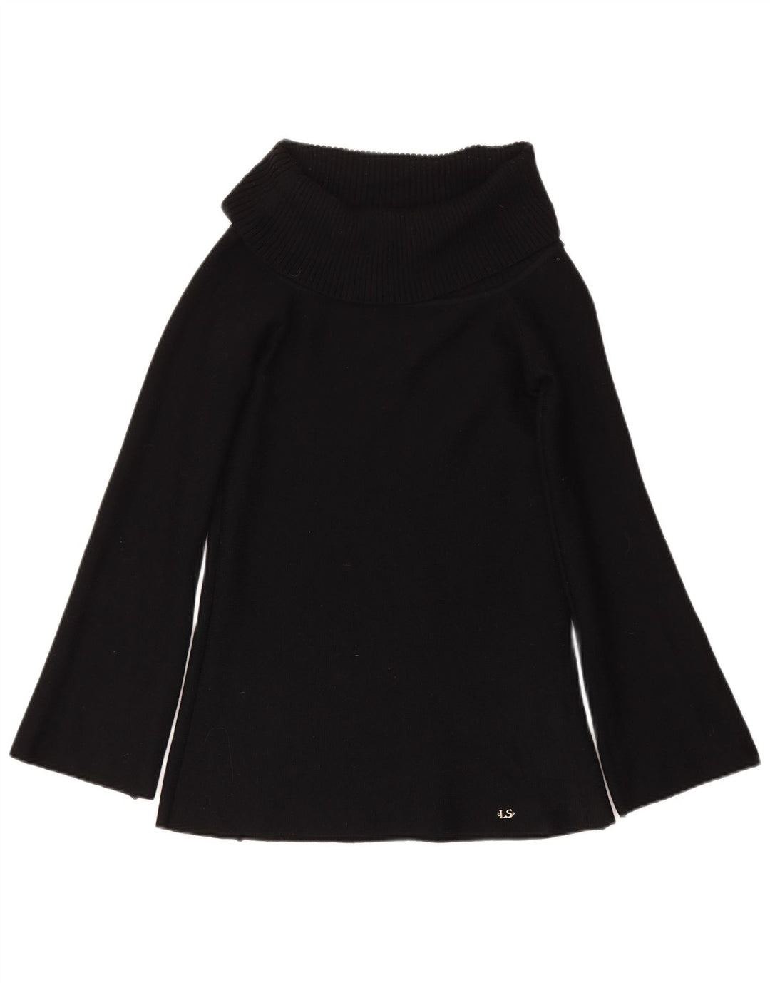Luisa Spagnoli maglione maglione da donna con collo alto UK 10 piccolo nero