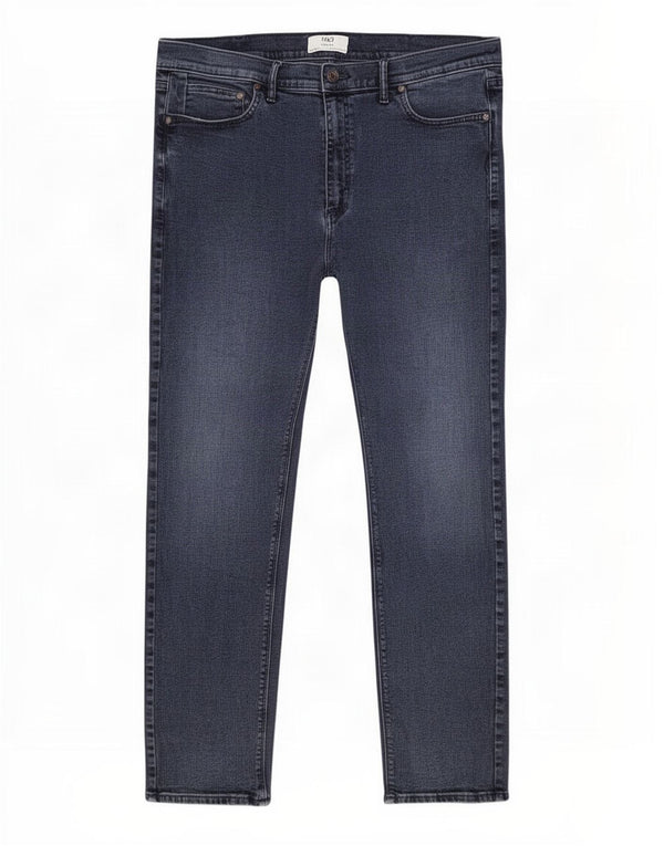 Jeans slim da uomo Marks & Spencer W40 L33 cotone blu navy