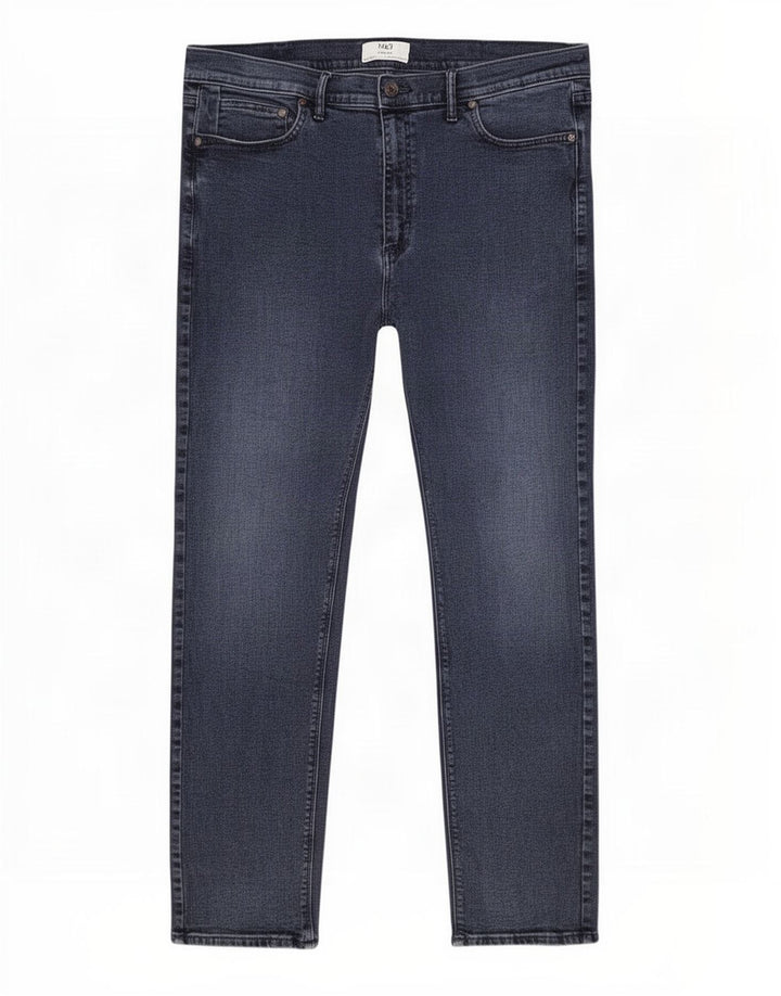 Jeans slim da uomo Marks & Spencer W40 L33 cotone blu navy