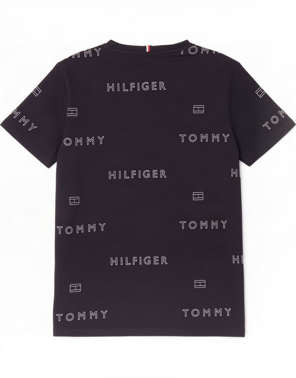 T-shirt grafica per ragazzi Tommy Hilfiger Top 15-16 anni in cotone blu navy
