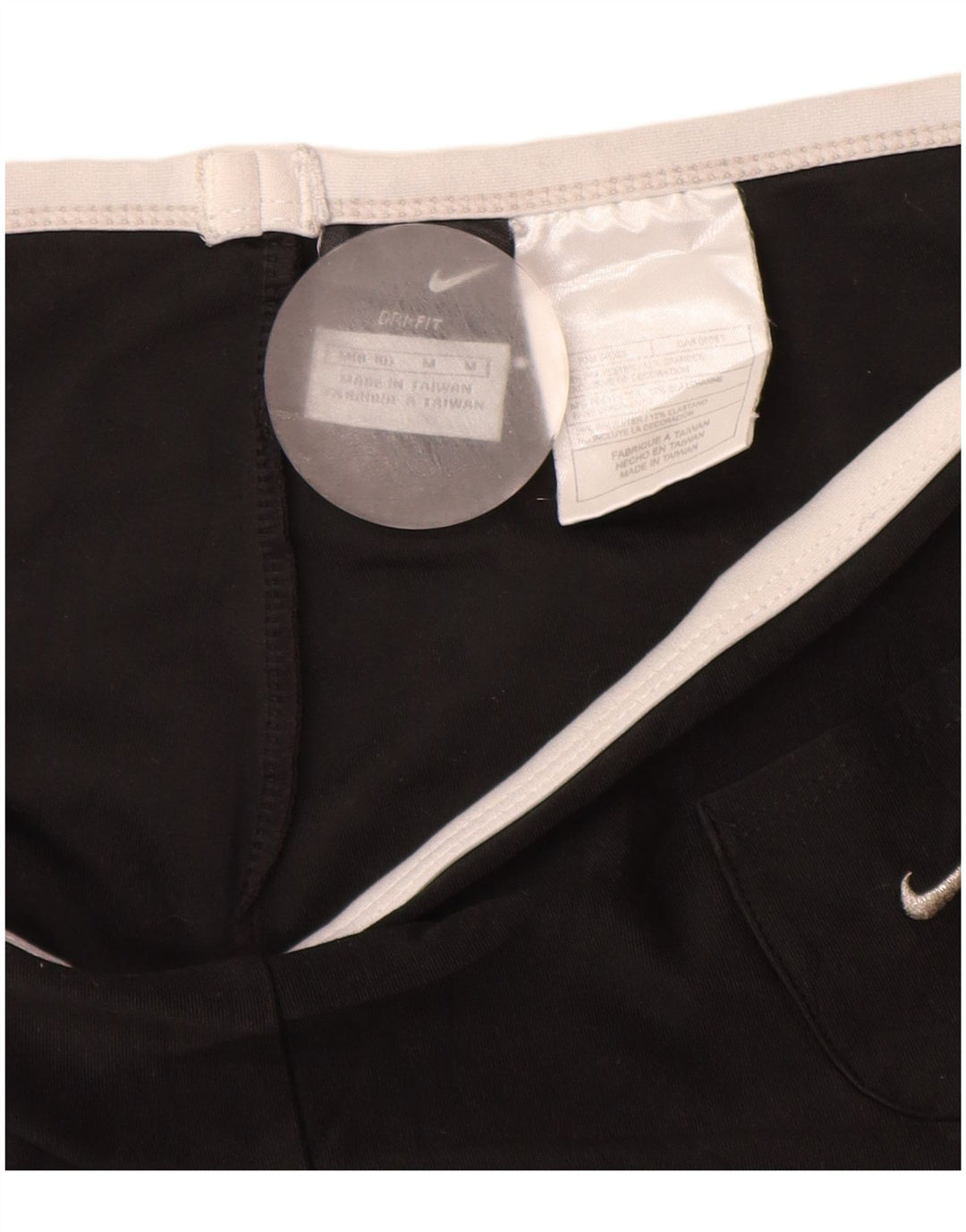 Pantaloni da tuta NIKE Dri Fit da donna US 8/10 Medium Black Colourblock