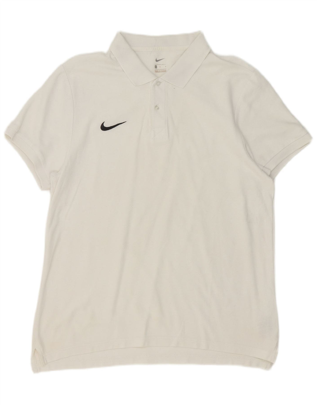 Polo Nike da uomo grande in cotone bianco