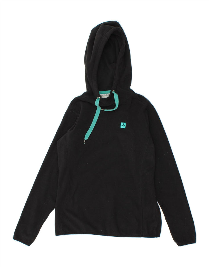 MOUNTAIN WAREHOUSE Womens Hooded Fleece Jumper UK 10 Small Black Polyester Vintage Mountain Warehouse and Second-Hand Mountain Warehouse from Messina Hembry 