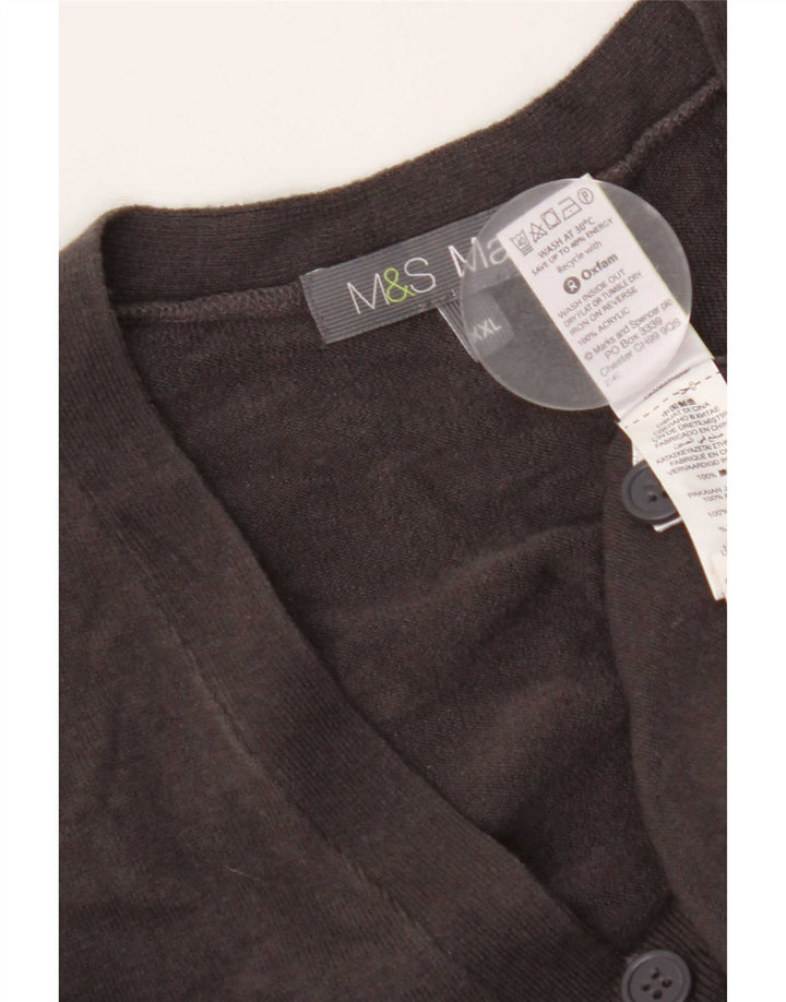 Maglione cardigan da uomo Marks & Spencer 2XL grigio acrilico