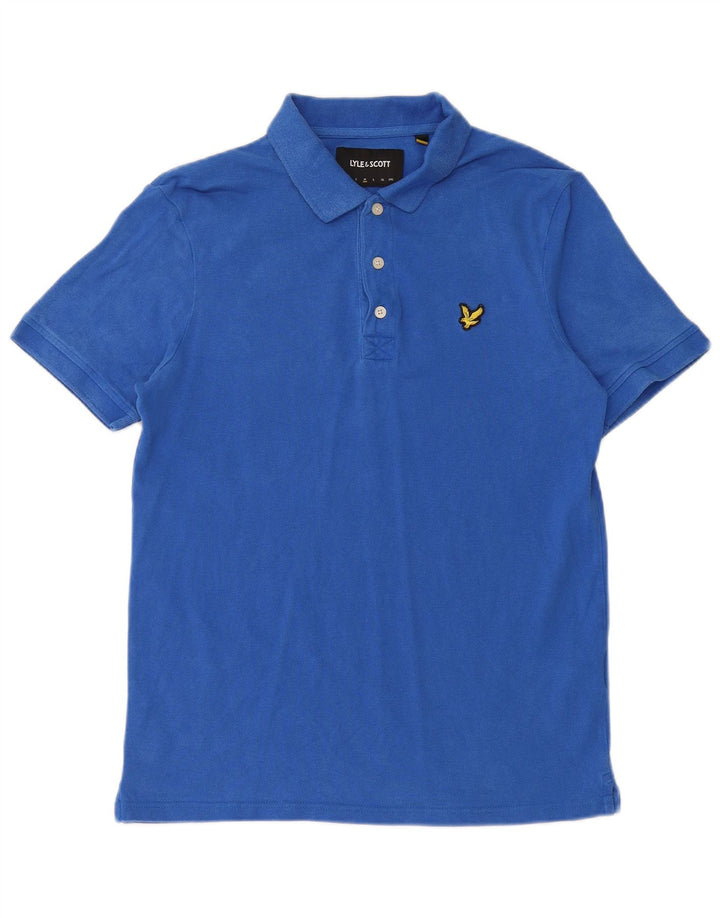 Polo da uomo LYLE & SCOTT in cotone blu medio