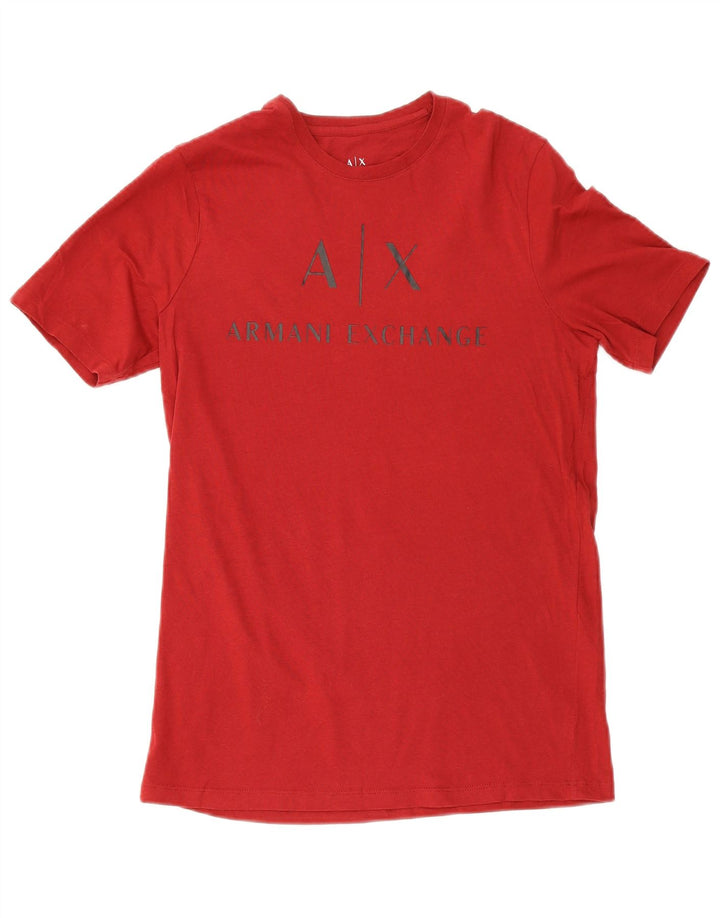 T-shirt grafica da uomo Armani Exchange Top in cotone rosso medio