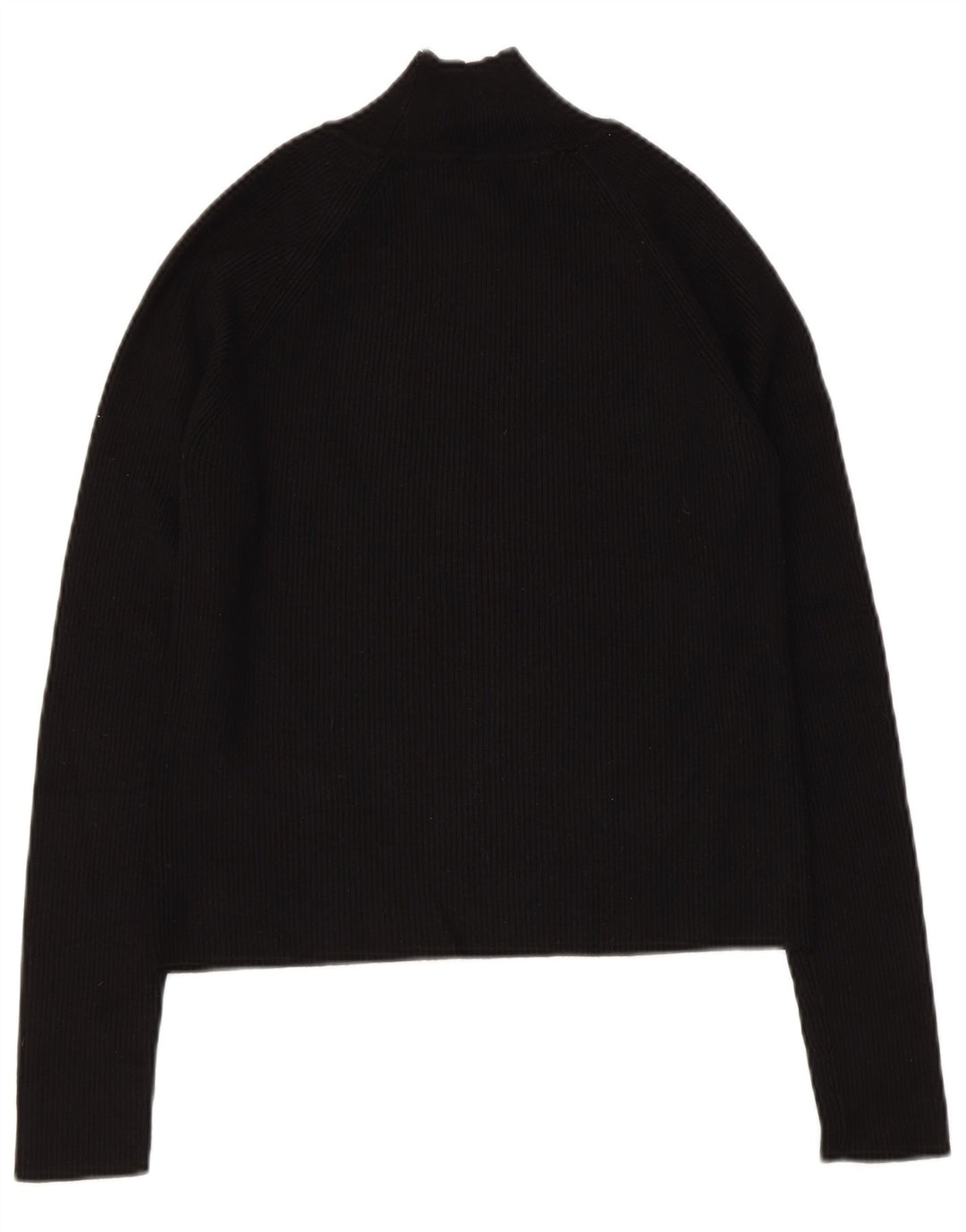 Maglione Zara da donna con collo corto e bottoni UK 14 Large in viscosa nera