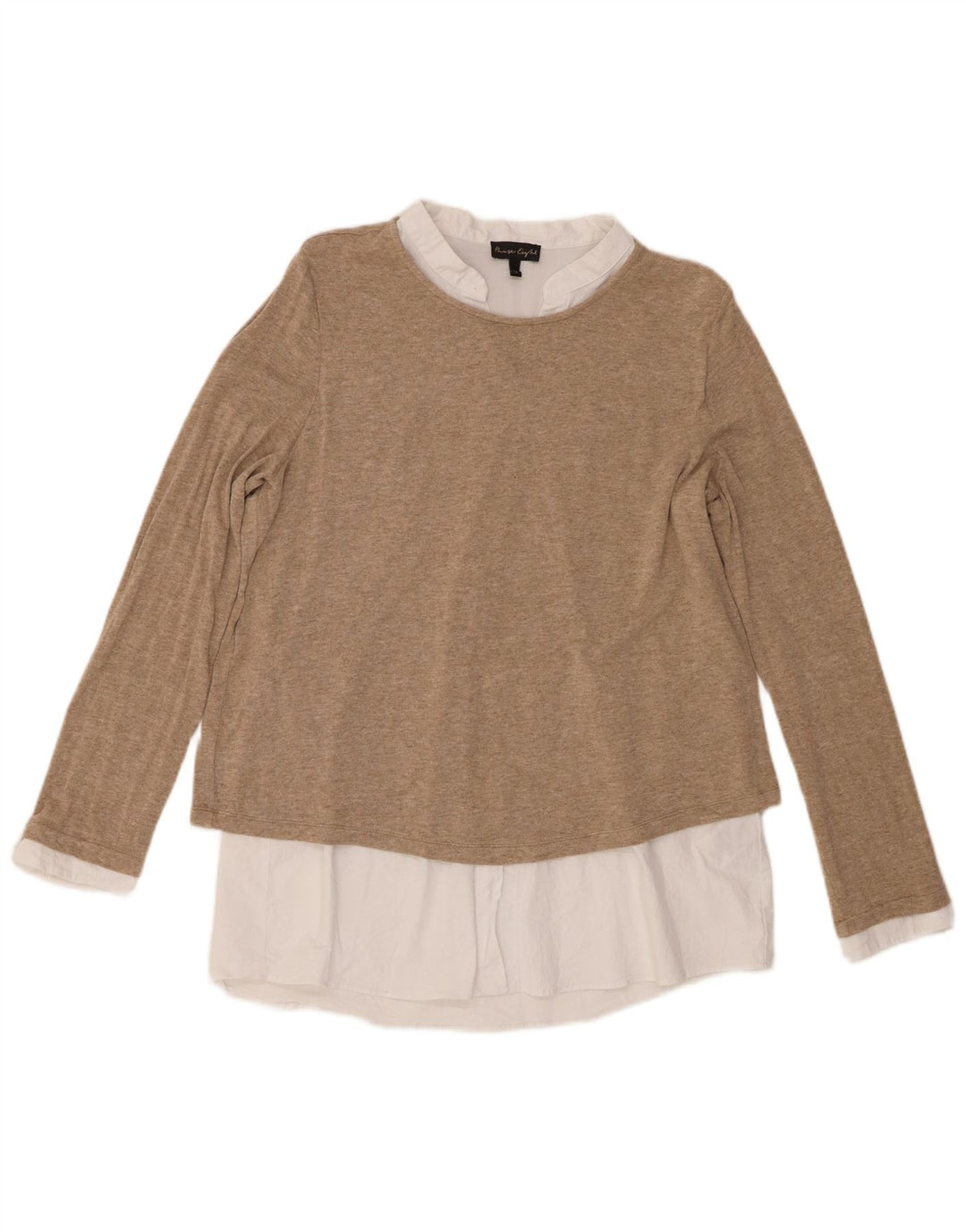 Top tunica da donna Phase Eight UK 16 Large in viscosa color block marrone