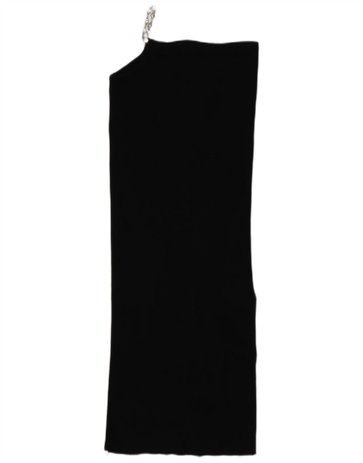 Abito monospalla da donna Zara UK 10 piccolo in viscosa nera