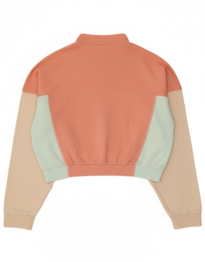 Felpa corta oversize da donna Adidas UK 14 rosa medio