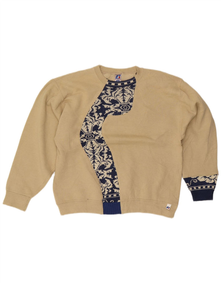 Felpa da donna Dri-Power Russell Athletic, maglione, UK 14, beige medio