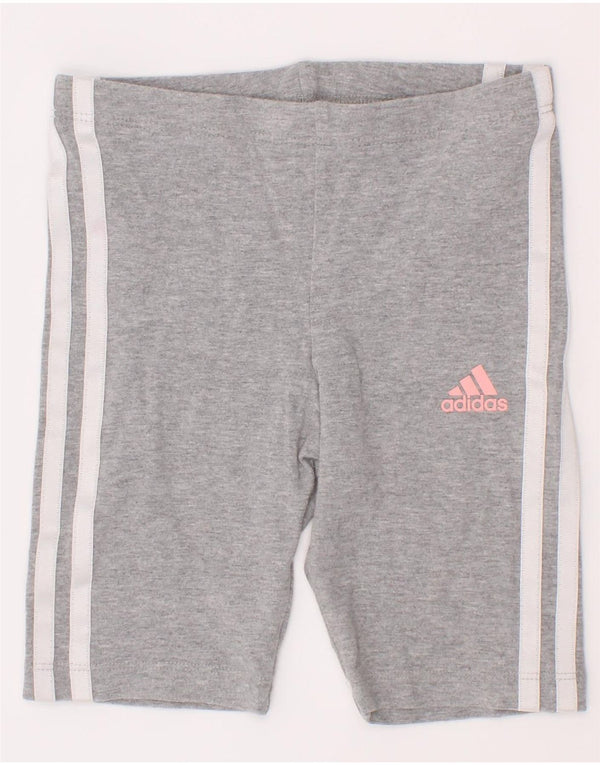 Pantaloncini sportivi Adidas bambina 7-8 anni in cotone grigio