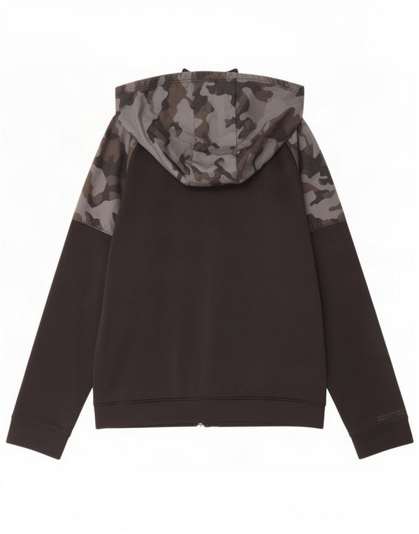 Felpa con cappuccio e zip per ragazzi Under Armour 13-14 anni XL mimetica nera