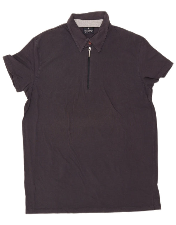 Polo Uomo TRUSSARDI JEANS Large Blu Navy Cotone