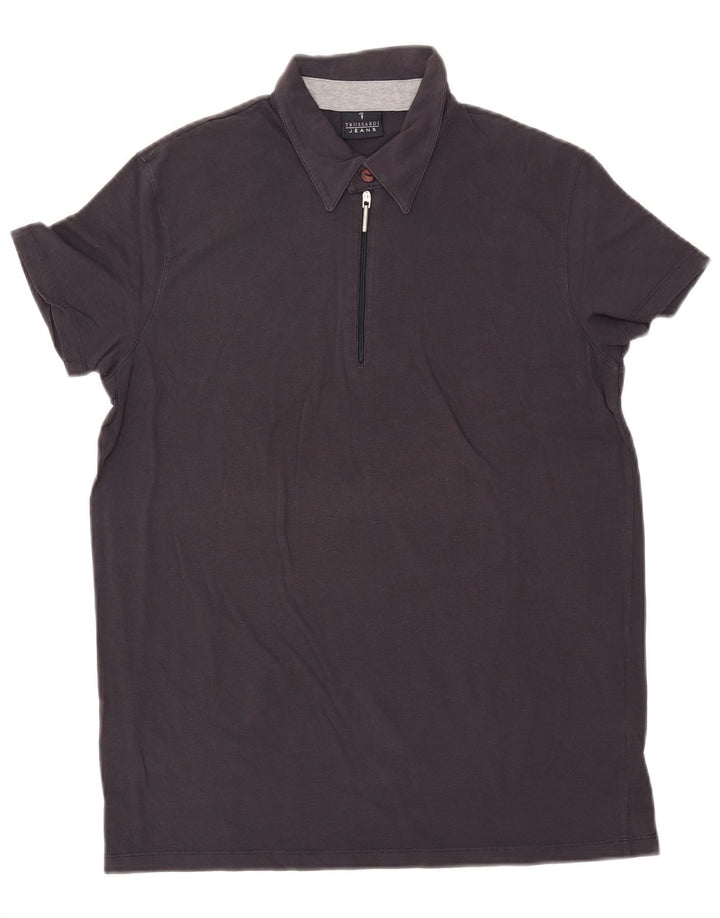 Polo Uomo TRUSSARDI JEANS Large Blu Navy Cotone