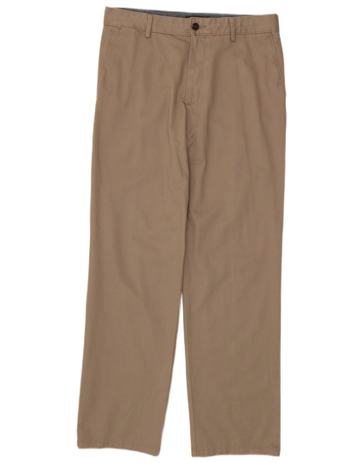 DOCKERS Pantaloni chino dritti da uomo W34 L34 Cotone beige
