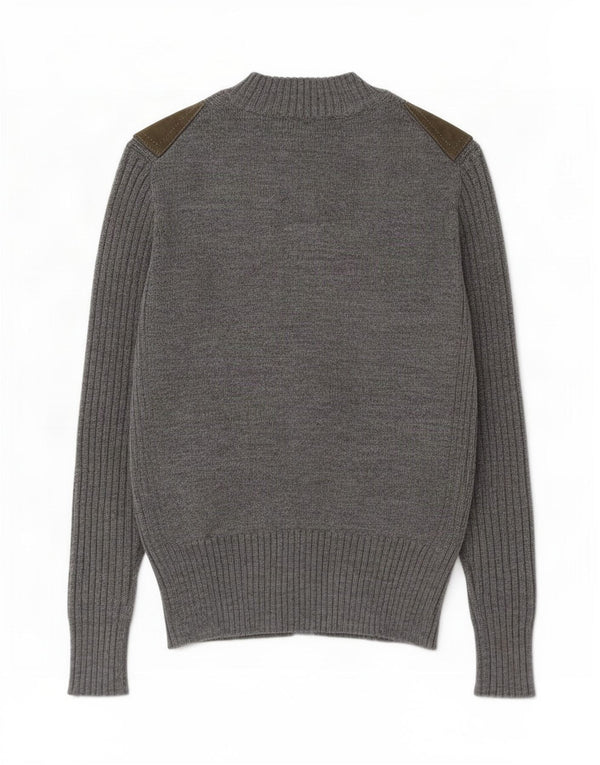 Maglione cardigan da donna vintage UK 12 Blocco colore grigio medio