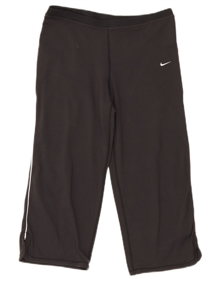 Leggings Capri da donna Nike UK 8/10 piccolo nylon nero
