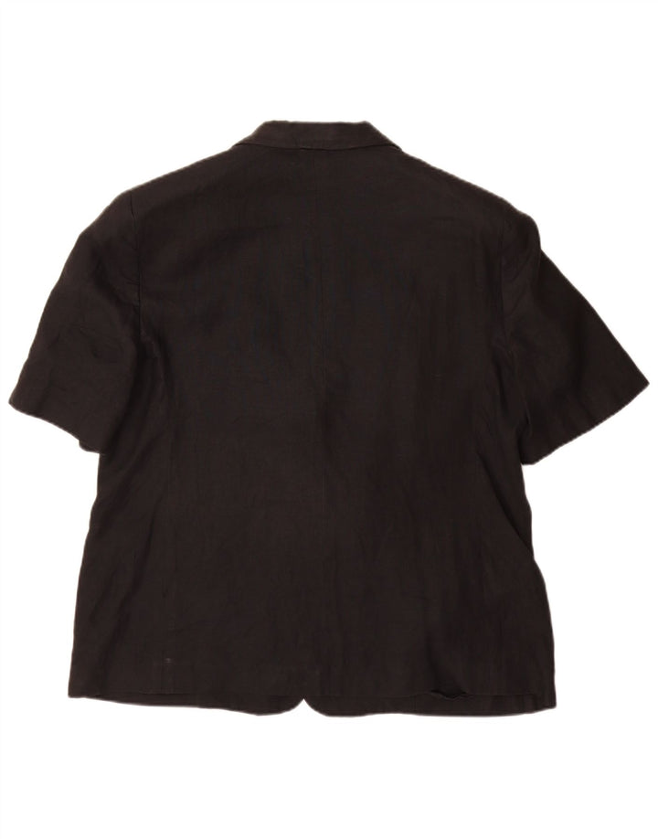 Giacca blazer da donna a maniche corte a 2 bottoni Luisa Spagnoli IT 52 2XL Nera