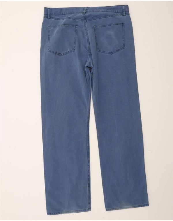 Pantaloni casual dritti da uomo Toast W34 L31 cotone gessato blu