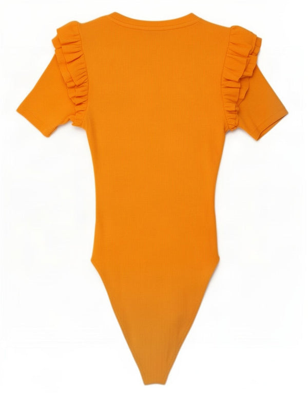 Body Zara da donna UK 12 cotone arancione medio