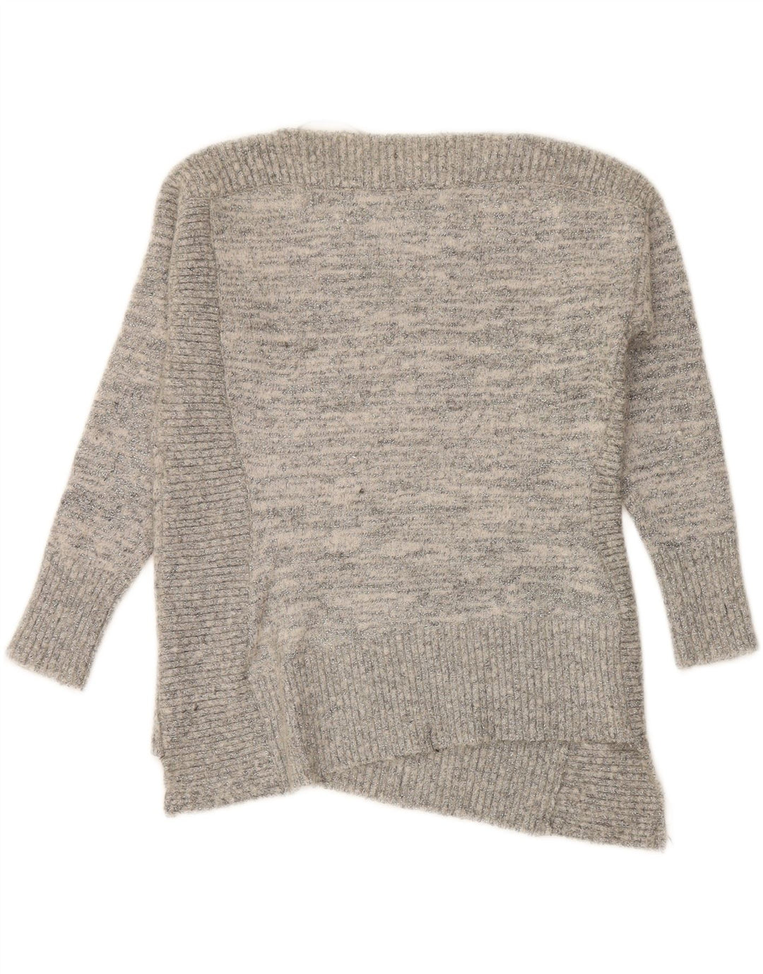MINT VELVET Womens Boat Neck Jumper Sweater UK 8 Small Grey Polyamide Vintage MINT VELVET and Second-Hand MINT VELVET from Messina Hembry 