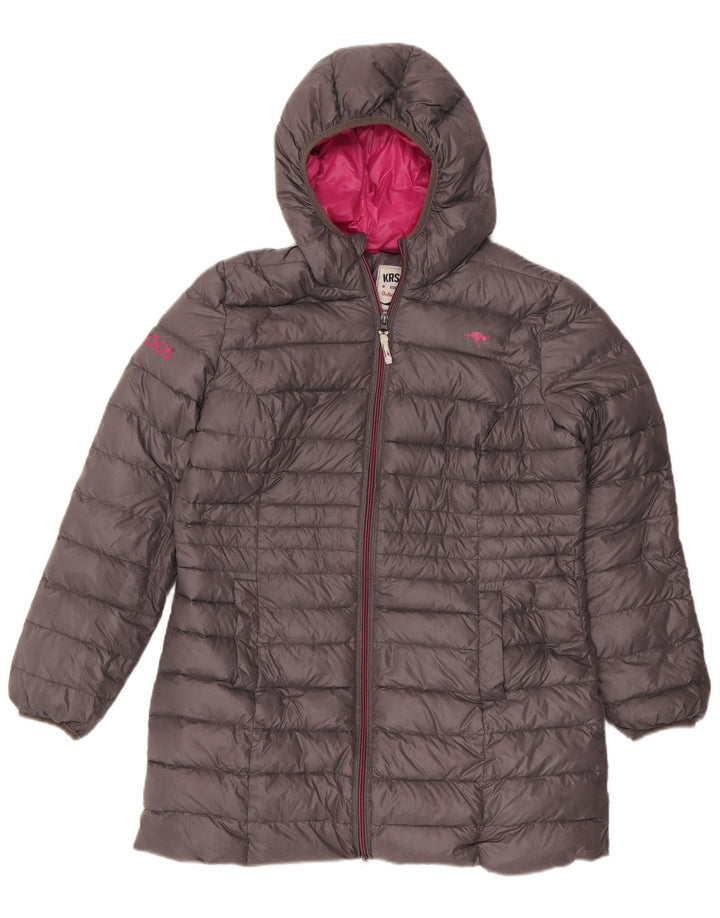 Giacca imbottita con cappuccio da donna Kangaroos UK 18 XL Poliammide grigia