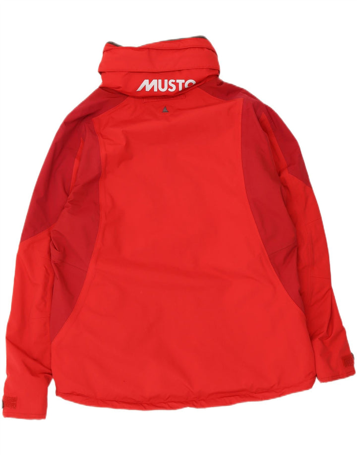 Giacca antipioggia con cappuccio grafica da donna Musto UK 14 Large Red Colourblock