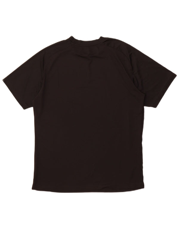 PUMA T-shirt grafica da uomo Top grande sportiva in poliestere nero