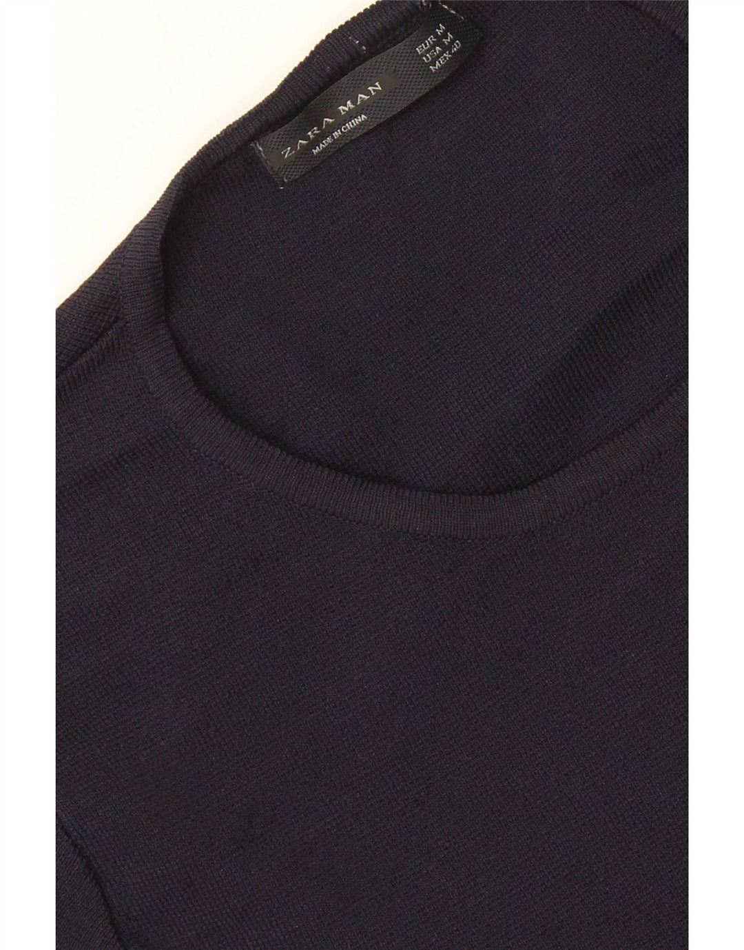 Maglione maglione girocollo da uomo Zara blu navy medio