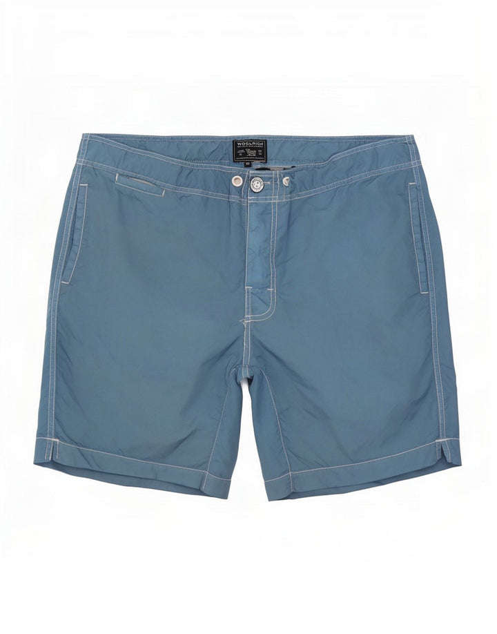 Pantaloncini da bagno da uomo Woolrich grandi in nylon blu